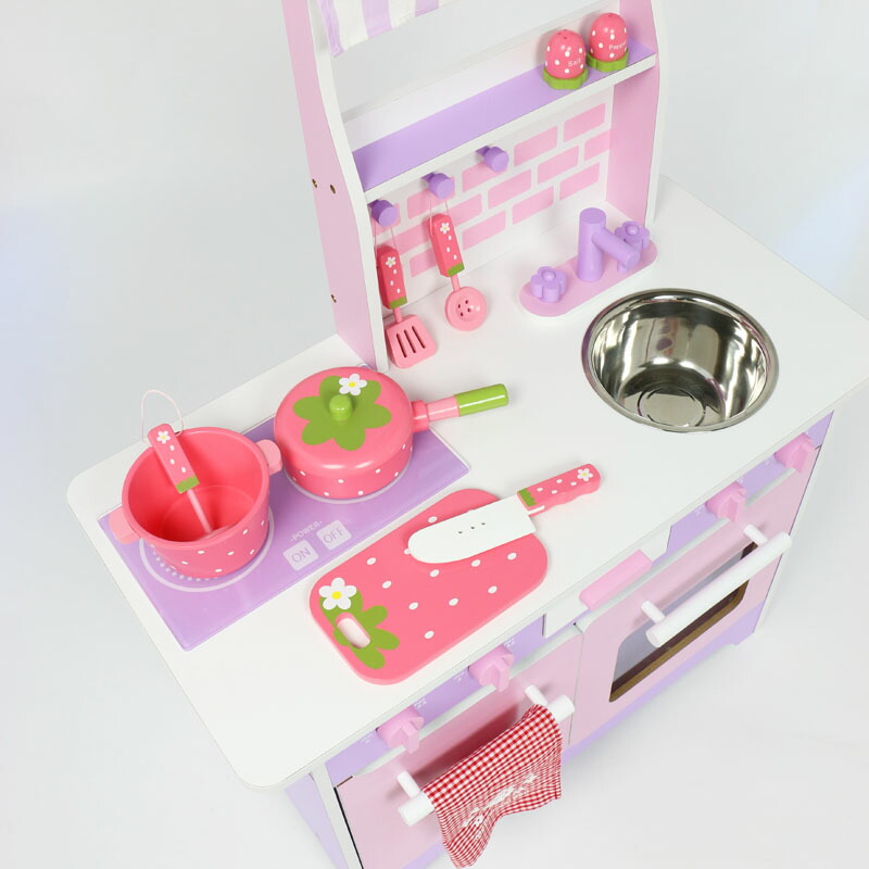 マザーガーデン 木製 ままごと キッチン ネット限定 オープンカフェキッチン 調理器具セット 粒々いちご おままごと 対面 キッチン 組み立て おもちゃ 女の子 お誕生日プレゼント お家 遊び 3歳 女の子 Napierprison Com