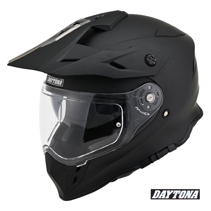 ★送料無料★デイトナ(Daytona) バイク用 ヘルメット オフロード SG規格 高強度ABS ピンロックシート付属 インナーバイザー装備 DN-008OF【マットブラック】｜MotoGoods Market