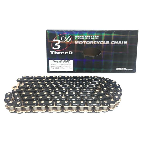 ★送料無料★ EKチェーン（江沼チェーン） THREED（スリード）530Z (BK/GP) ブラックゴールド 110L MLJ