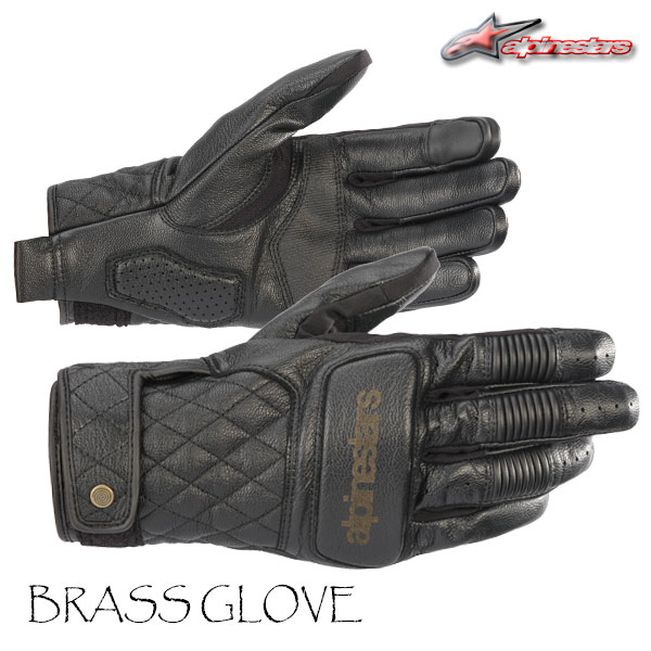 ★送料無料★ alpinestars 3508520/BRASS GLOVE《BLACK》柔らかく滑らかな質感売り！NAPPAレザー製フルレザーモデル。/アルパインスターズ