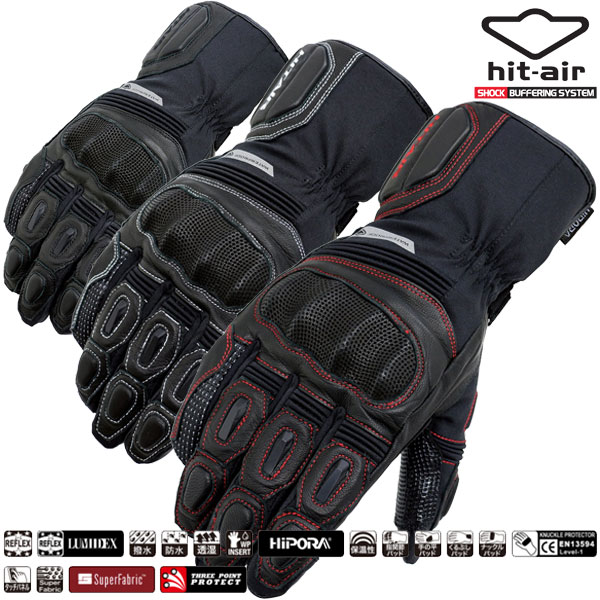 hit-air "Glove W8" 《CE規格「EN13594」ナックルプロテクター採用！》透湿防水ウィンターグローブ /無限電光株式会社｜MotoGoods Market