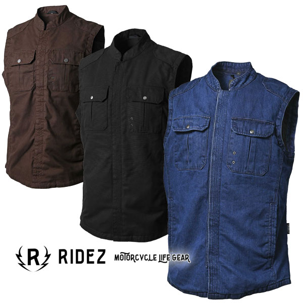 ★送料無料★ RIDEZ MOTO CLUB VEST プロテクターベスト MV02《オールシーズン対応》/ライズ