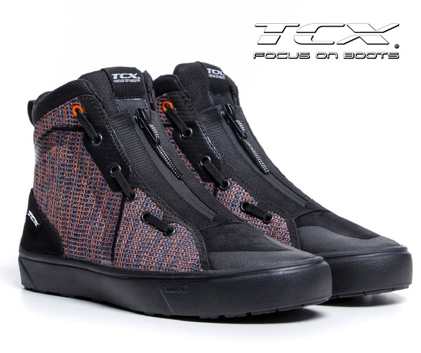 ★送料無料★ TCX IKASU Air　BLACK ORANGE BLUE 先進的なデザインの新世代ライディングシューズ バイク/オートバイ用ライディング ブーツ/スニーカー/シューズ /デイトナ