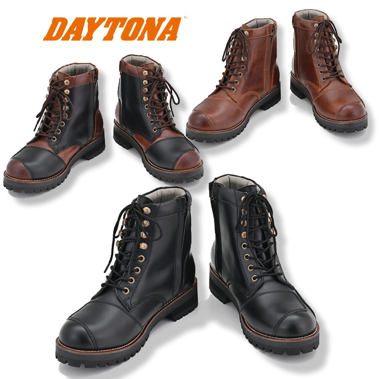 ★送料無料★ デイトナ(Daytona) バイク用 ダービーライドブーツ DS-001 レースアップショートブーツ