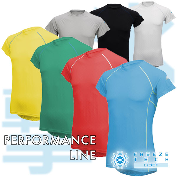 Liberta FREEZE TECH PERFORMANCE LINE 冷感シャツ 半袖 クルーネック「氷撃」汗と風で驚きの冷感が持続！ /リベルタ