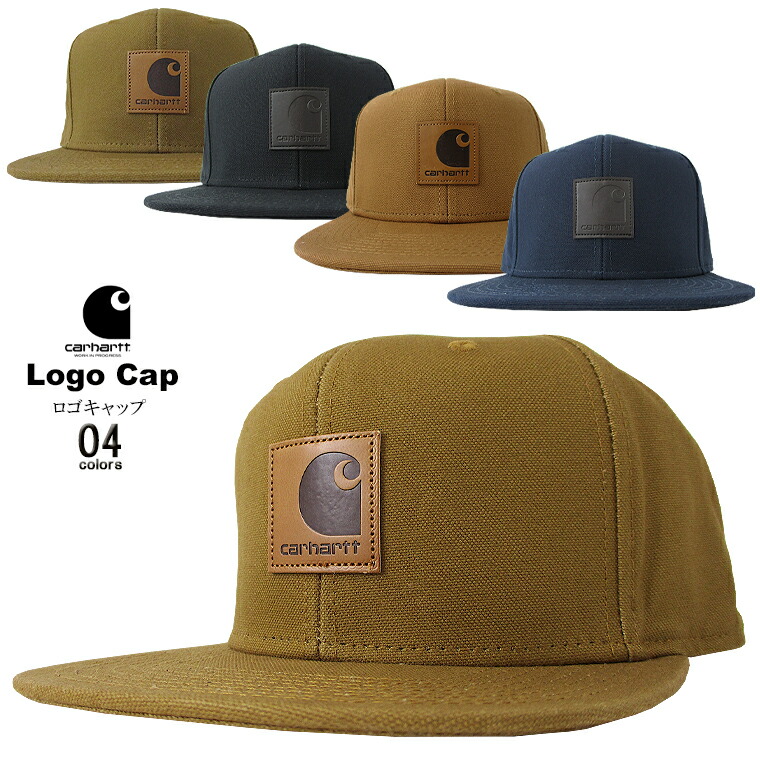 carhartt WIP カーハート・ダビュルーアイピー ロゴキャップ Logo Cap フラットバイザー 帽子 スクエアラベル オールシーズン コットン素材 ロゴ ユニセックス 男女兼用 レディース対応 【税込3,980円以上で送料無料】【即納】