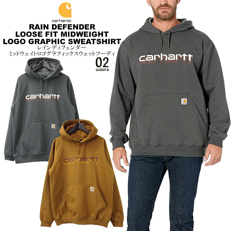 楽天市場】carhartt カーハートスリーブロゴスウェットパーカー