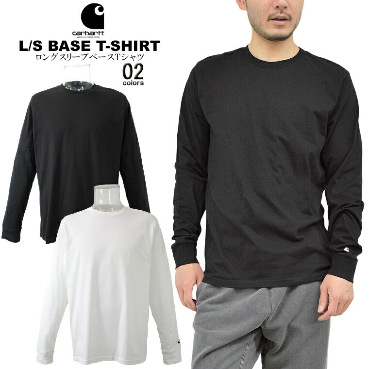 Tシャツ・カットソー CARHARTT L/S BASE T-SHIRT 5FT724 Carhartt WIP / L/S Base T-Shirt (WHITE) - CANVAS CLOTHING