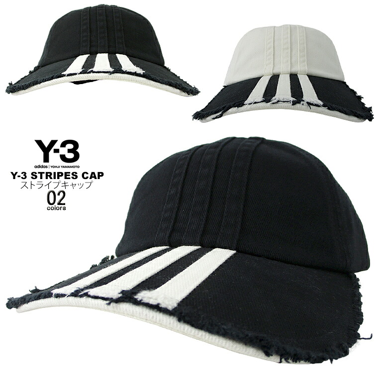 Y-3 ワイスリーストライプキャップY-3 STRIPES CAP ヨージ・ヤマモト アディダスユニセックス 男女兼用 バックストラップ3本線 帽子 シンプルぼうし カジュアル【税込3,980円以上で送料無料】【即納】【送料無料】【メール便】｜Selectage