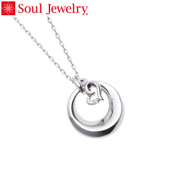 遺骨ペンダント Soul Jewelry チャーム ハート (色：シルバー) シルバー925　『ダイヤモンド』｜遺骨ペンダント ミニ骨壷の大野屋