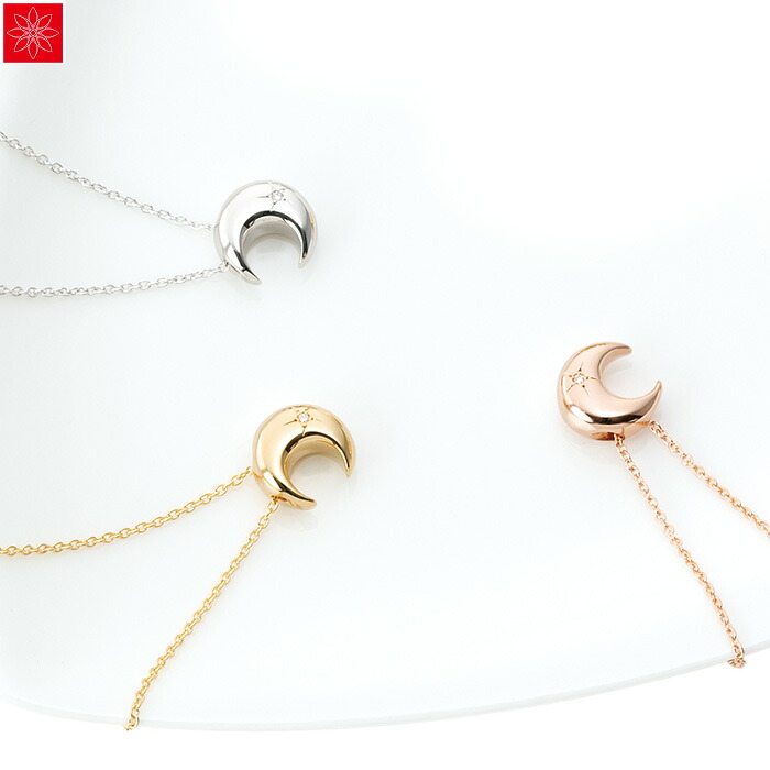 遺骨ペンダント Soul Jewelry　クレッセント　K10・ダイヤモンド｜遺骨ペンダント ミニ骨壷の大野屋