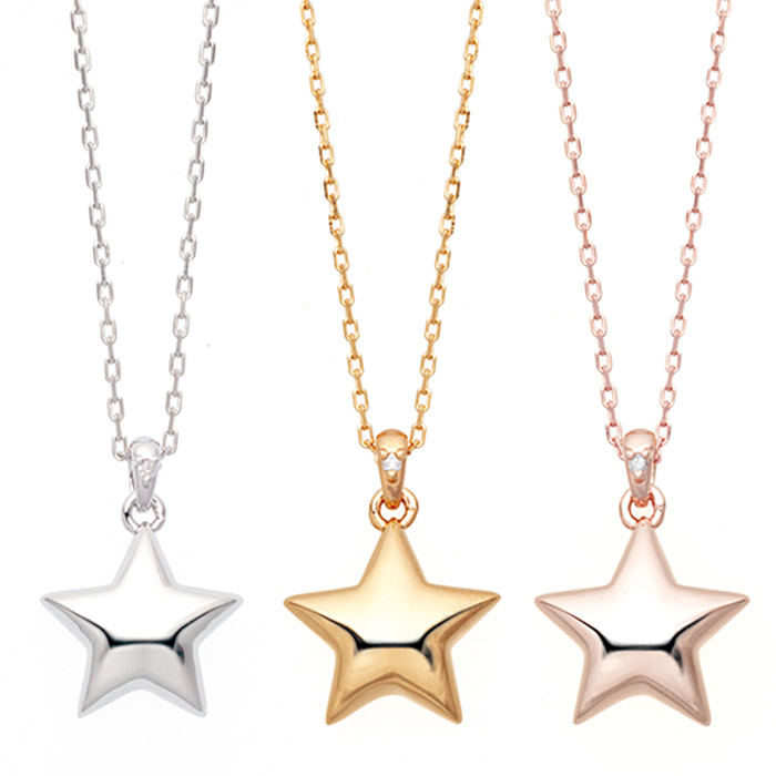 遺骨ペンダント Soul Jewelry　スター　K10　イエローゴールド・ホワイトゴールド・ローズゴールドから選べます｜遺骨ペンダント ミニ骨壷の大野屋