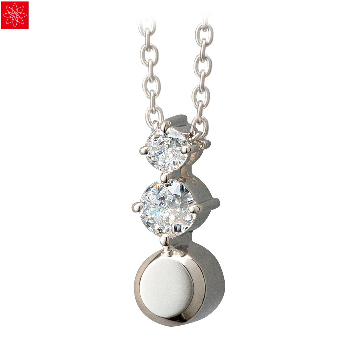 遺骨ペンダント Soul Jewelry Pour Toi プルトワ ラウンドデイジー プレシオサ キュービック ジルコニア K10ホワイトゴールド Soul Jewelryだけの限定 オリジナルカットを施しました きらめくキュービック ジルコニアが魅力の遺骨ペンダント Soul Jewelry 送料無料 手元