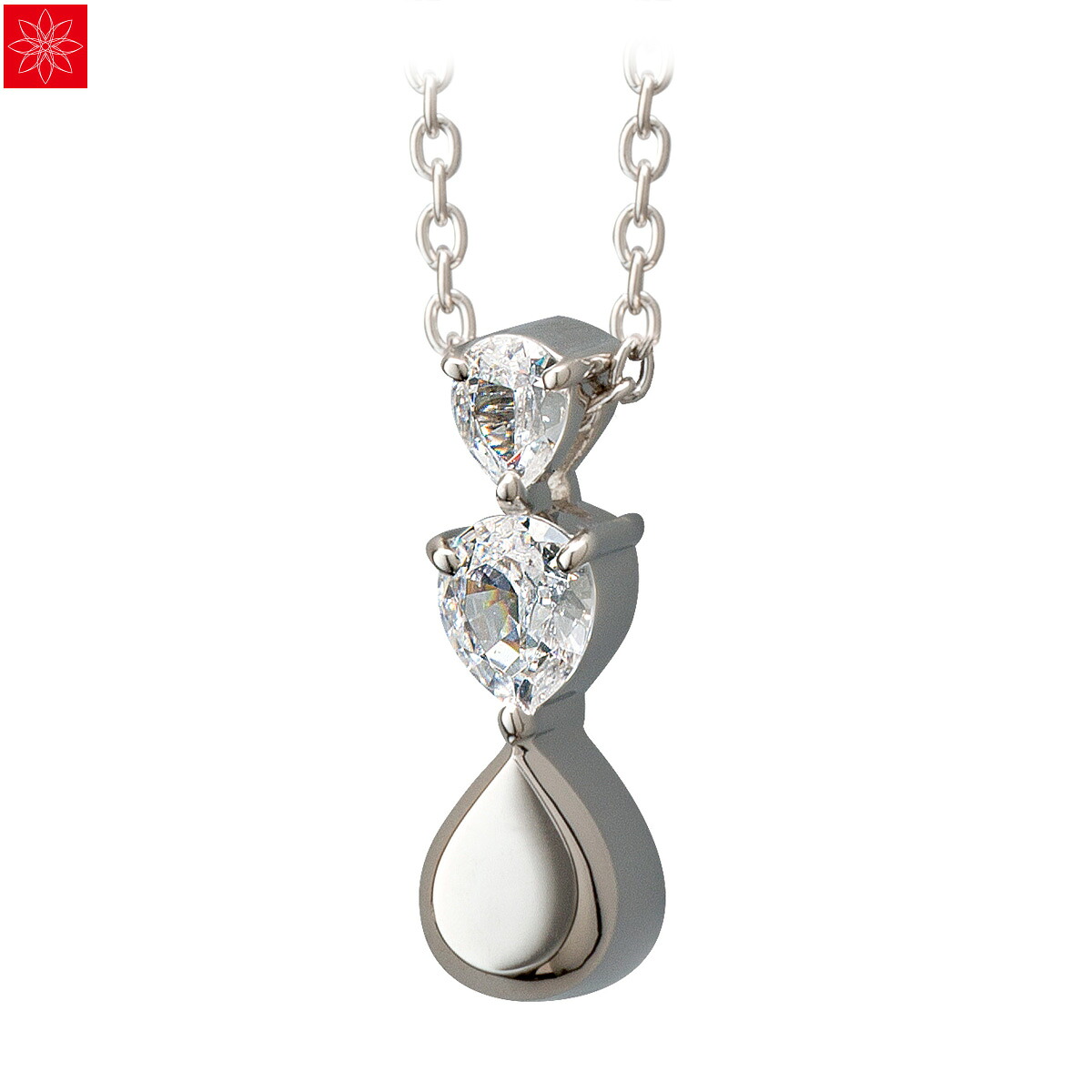 遺骨ペンダント Soul Jewelry Pour toi （プルトワ） ドロップ プレシオサ　キュービック・ジルコニア シルバー925｜遺骨ペンダント ミニ骨壷の大野屋