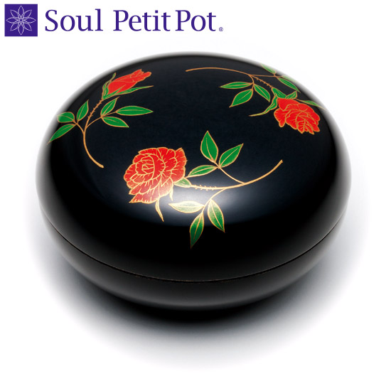 蒔絵 花あわせ ばら ミニ骨壷 花づくしの本金蒔絵の彩りが本漆に可憐に映えるミニ骨壺 Soul Petitpot お盆 ソウル 手元供養 葬儀 プチポット 送料無料 手元供養 骨壺 仏具 ミニ骨壺 供養 メモリアルアートの大野屋 遺骨ペンダント ミニ骨壷の大野