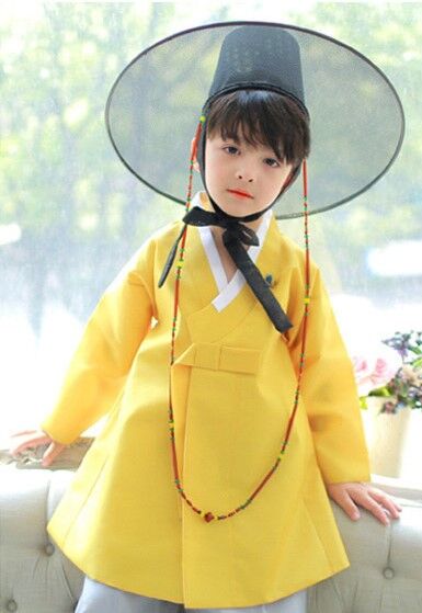 大好き 可愛い キッズ ベビー 韓国 子供用 パジ チョゴリ 男の子用 ベーシック系 黄色 イエロー 1号 6号韓国輸入商品 Fucoa Cl