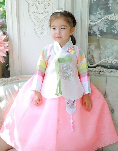 最大12 Offクーポン 可愛い キッズ ベビー 韓国 子供用 チマ チョゴリ 女の子用 王妃系 薄桃色 ライト ピンク 100日 10号韓国輸入商品 Fucoa Cl