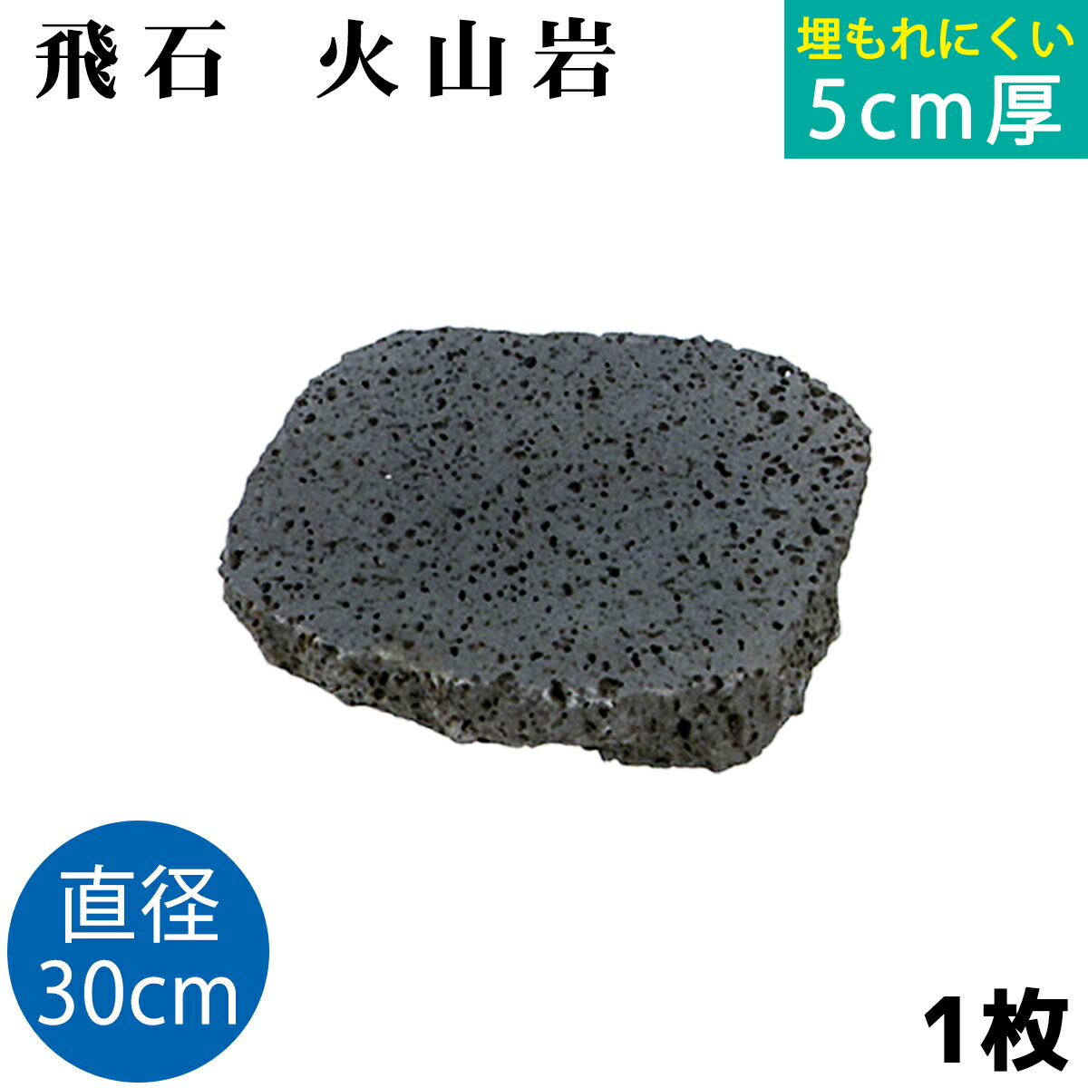 楽天市場】飛び石 火山岩 Φ300x厚50mm内外4枚セット（約10.9kg/枚x4枚