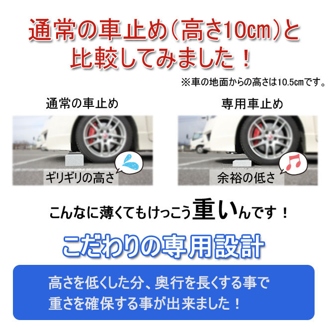 楽天市場 ローダウン 車止め くるまとめ るスロープ デザイン カーストッパー 天然高級御影石置くだけ 接着不要 タイヤ止め ブロック 幅約54センチ 厚約3 5センチ 2本1組 Rcp スポーツカー フォークリフト シャコタンおしゃれ 石専門店 Com 石専門店 Com 石材工場