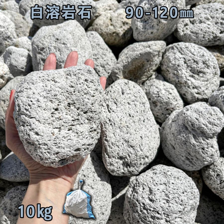 楽天市場】庭石 ごろた石 坪庭 アプローチ脇 白溶岩石（90〜120mm）5袋