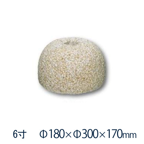 さび御影石 山型丸柱用 貫通穴(20ミリ) 6寸 2個φ180×φ300×170ミリ 貫通穴あり682 タタキ仕上げ 束石・沓石代引不可 個人様支店止め 時間指定不可オーダーメイド/つか石/建材土台/基礎石/柱石/送料無料【RCP】|石専門店.com 【石材工場直売店】