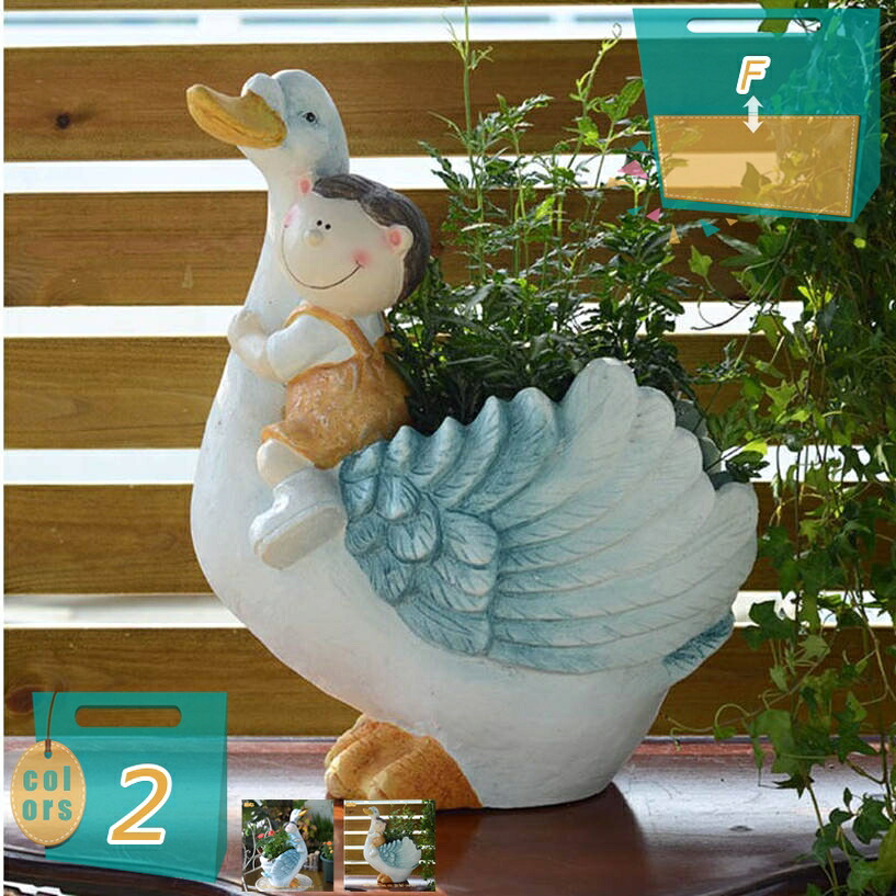 1000円OFF引き換え証 鉢 鵝鳥 プランター 苑地オブジェ ガーデニング 飾りつけ 観葉草木 多肉植物 鉢 今めかしい ガーデンオーナメント 屋内室外かざり付ける 飾りつけ 癒し 毛の荒物 飾りつけ 好いたらしい カントリー風 室内装飾 お部屋 差し上げ物 mi-ya-ビスマス