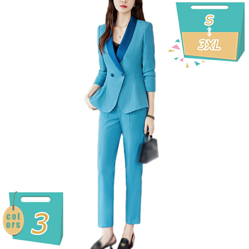 レディース 長袖 スーツ ジャケット パンツ セット ビジネス ママ 面接 転職 通勤服 オフィス 仕事 会社 レジャー スリム 上品 通勤 OL 事務服 お宮参り セレモニー 大きいサイズ パンツスーツ セットアップ おしゃれ 20代 30代 mi-ya-bi