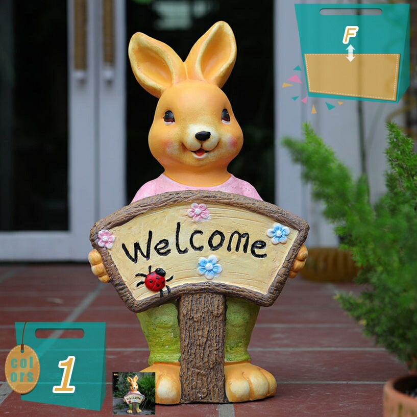 1000円OFFクーポン 置物 うさぎ おしゃれ ガーデニング雑貨 ガーデンオブジェ 動物 かわいい ガーデニングオーナメント アウトドア デコレーション 防水 耐久 耐候性 庭の彫像 園芸雑貨 記念品 ギフト 誕生日 プレゼント 引越し祝い mi-ya-bi