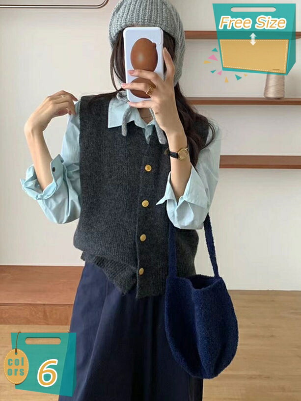 編み物 より良い レディース ジレー Vのど首 編み物より良い 前食い違い トップス 袖なし スウェーター 重ね着風 ジレ 気が大きい大きさ 体型押しかぶせる ノースリーブ 無地 通い 春 秋 冬 名取り草 ゆる感 成年者 肋材 厚地の外套大きさ 着痩せ mi-ya-ビスマス