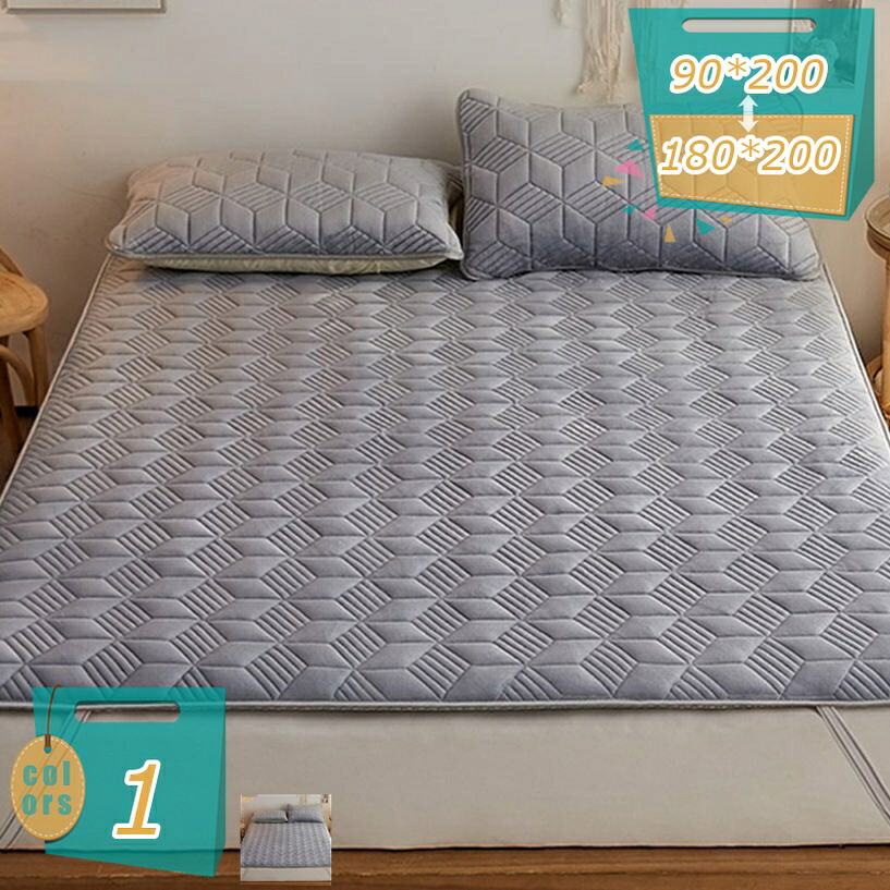 敷きパッド セミダブル ダブル 北欧風 無地 くしゅっと 快眠寝具 丸洗い ベッドマットレス ベッドパッド オールシーズン 防臭 防ダニ 敷パッド 優しい肌触り ベッドシーツ マット シングル 暖か敷きパッド 冬用寝具 敷パッド 120x200 mi-ya-bi