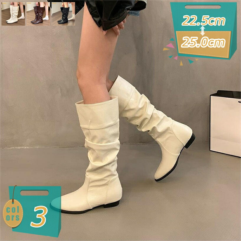ブーツ レディース 厚底 ファッション秋冬の女性のアンクルブーツ厚いヒールミッドヒールポインテッドソリッドプリーツバックジッパー ブーツ レディース 個性的 大きいサイズ サイハイブーツ mi-ya-bi