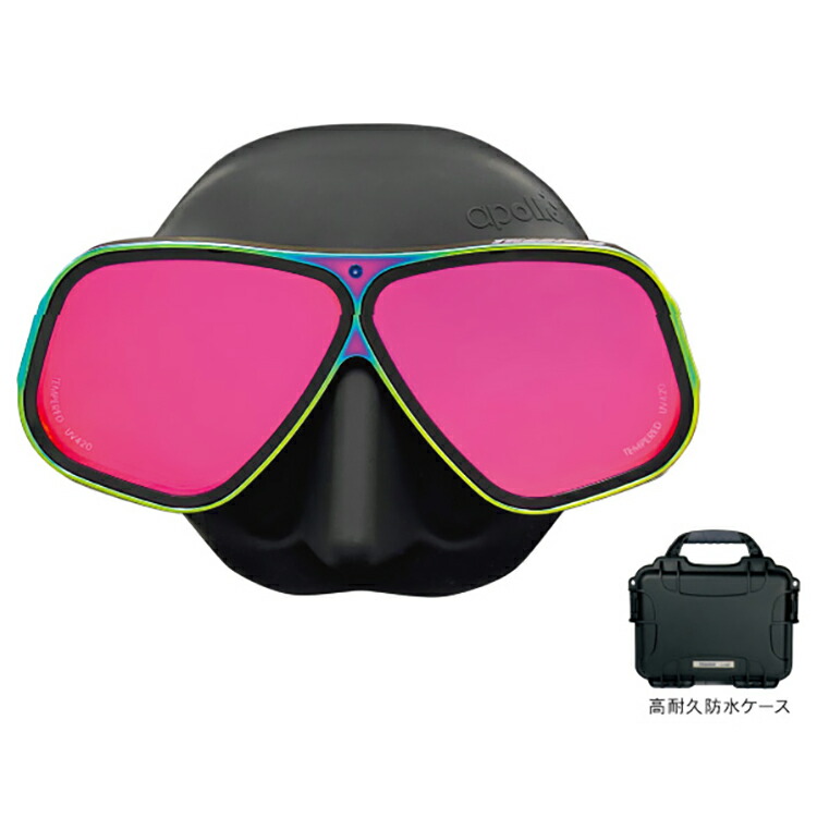 [ 日本潜水機（アポロ） ] アポロスポーツ バイオメタルマスク チタン プリズマラックス apollo-sports bio-metal mask Titanium Prismalux｜エムアイシー２１（mic21）