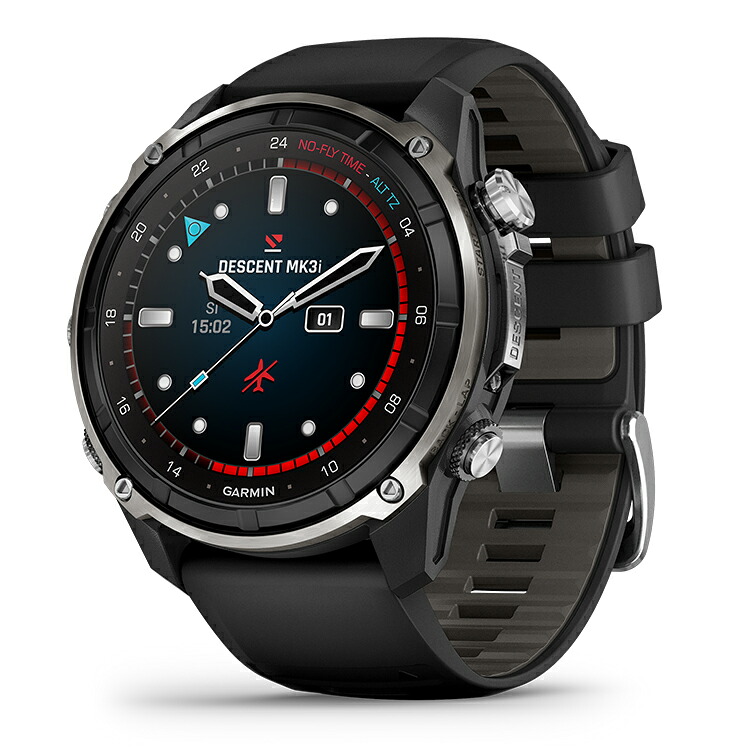GPS ダイブコンピューター  [ GARMIN ] ガーミン Descent Mk3i 51粍 Black \u0026 Bare Titanium  T2トランシーバー相応う 010-02752-42