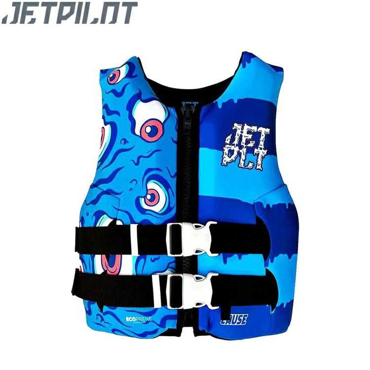 [ JETPILOT ] ジェット機飛行士 JA24211B-CGA 男の子 コーズ CGA ネオより良い [青色] ウエイクボード ジェット機スキーの板 生存期間上衣 水上自動二輪車 キッズ お坊っちゃん 赤ちゃん用