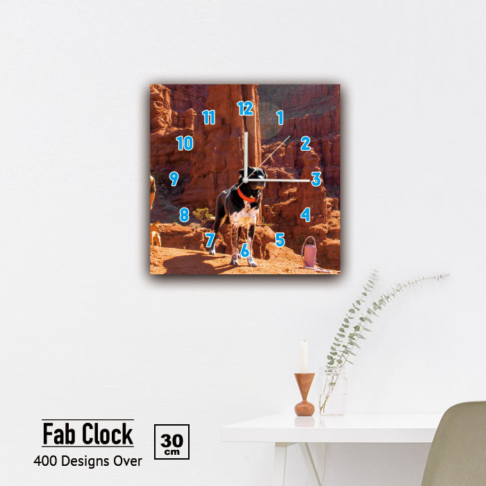 送料関税無料 壁掛け時計 取り付け簡単 ファブリックパネル ファブリックパネル 時計 壁掛け時計 アートパネル ペット 犬 わんちゃん 子犬 パグ ブルドッグ ゴールデンレトリバー ゴールデン ボクサー犬 雑種 かわいい 散歩 インテリア 夕焼け 夕日 愛犬 静音 静か