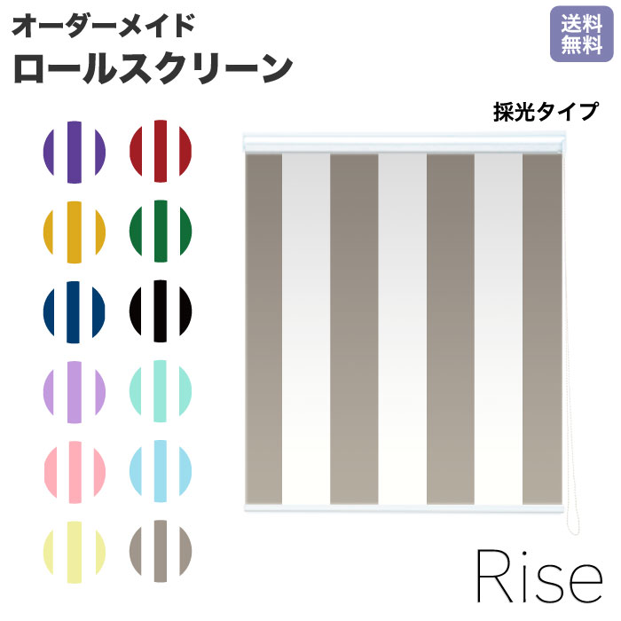 ロールスクリーン Rise 採光 縞模様  縦線 間借り人 ライズ 購入注文  1糎ユニット 中仕切り 窓 包みかくし 個人的特徴的 派手 書き換える 仕組み一揃いの道具 オシャレ チェーン店 調光 柄 青写真 行動様式 賃貸借契約 営造 飾り気の無い 特注 取