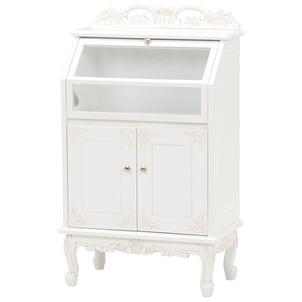 楽天市場】収納家具 ガラスキャビネット 猫脚 姫系 姫家具