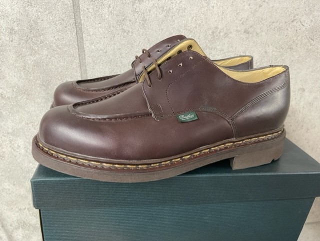【PARABOOT/パラブーツ/CHAMBORD/シャンボード/レザーシューズ/Uチップシューズ/ビジネスシューズ/オックスフォードシューズ/ブーツ/710707/MARRON-LIS CAFE/マロン/カフェ/ダークブラウン系/サイズ9.5 (約28-28.5cm)】
