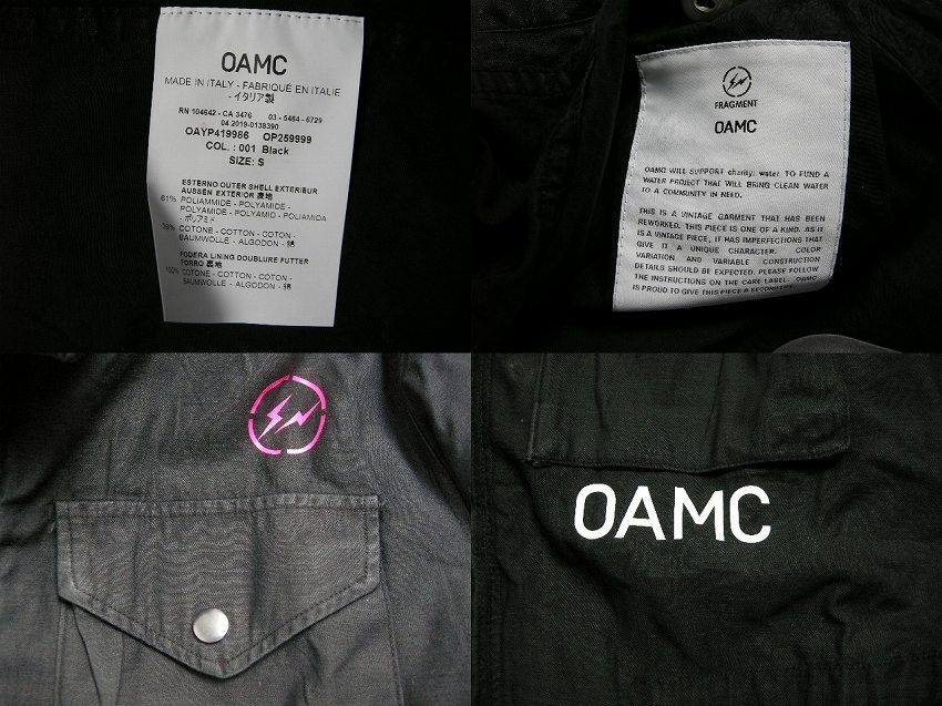 超爆安 OAMC オーエーエムシー FRAGMENT フラグメント OAYP419986