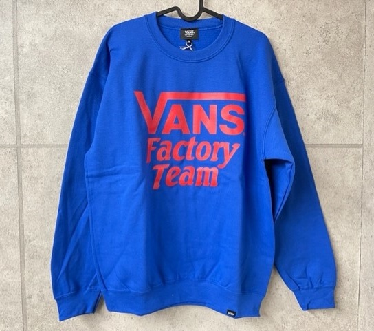 STANDARD CALIFORNIA VANS × SD LOGO CREW SWEAT スタンダードカリフォルニア ロゴ スウェット クルーネック スエット トレーナー スウェットシャツ バンズ ヴァンズ ブルー/サイズM/L/XL