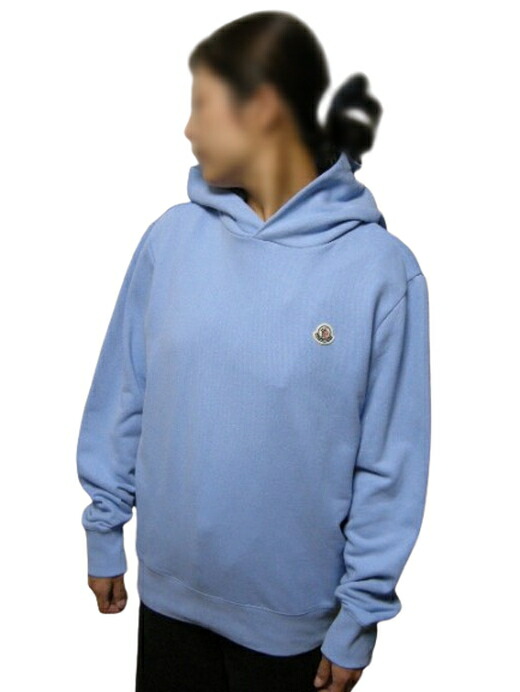 【MONCLER/モンク軌跡/FELPA CON CAPPUCCIO/スウェットパーカー/トレイナー/汗水/調教師/ボンネット付き添い人汗水/ティーシャツ/メンズ/2025SS/春夏/702/青碧系/水色系/大きさS/XL】【8G00035-89AUJ】
