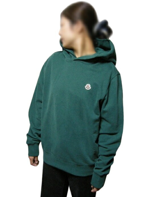 【MONCLER/モンク軌跡/FELPA CON CAPPUCCIO/スウェットパーカー/トレイナー/汗水/調教師/ボンネット付き添い人汗水/ティーシャツ/メンズ/2025SS/春夏/875/緑であること系/GREEN/大きさS/M】【8G00035-89AUJ】