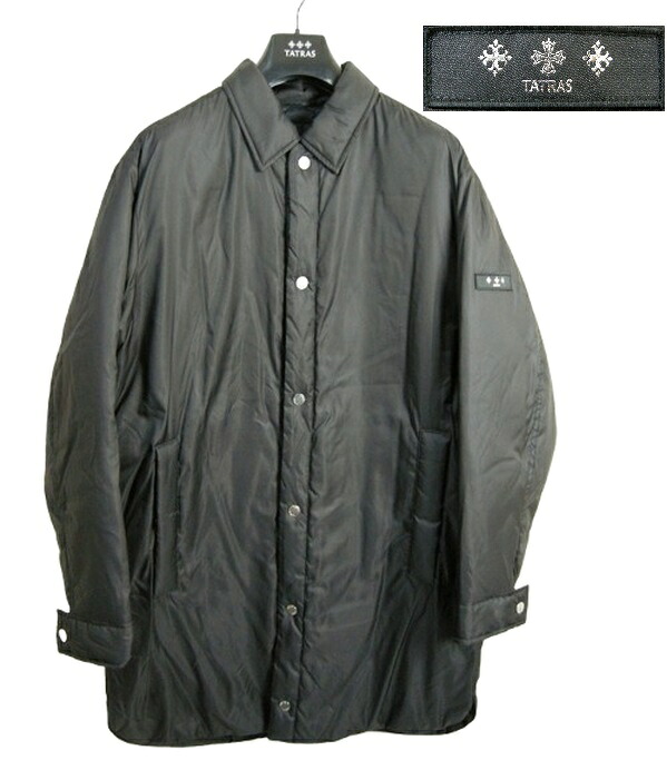 【TATRAS/タトラス/MIANO/ミアノ/ダウンコート/ダウンジャケット/シャツ型ダウン/DOWN COAT/DOWN JKT//MTMA24A4401-D/BLACK/黒/ブラック/サイズ5(日本男性サイズXL-XXL相当)】