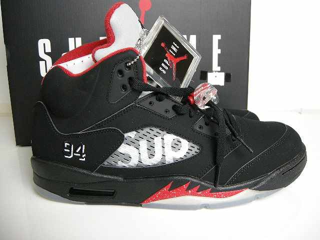 Supreme/シュプリーム/NIKE/ナイキ/JORDAN 5/ジョーダン5/AJ5/ブラック/黒/シューズ/スニーカー/新品/国内正規品/US10.5(約28.5cm)/メンズ|micce楽天市場店