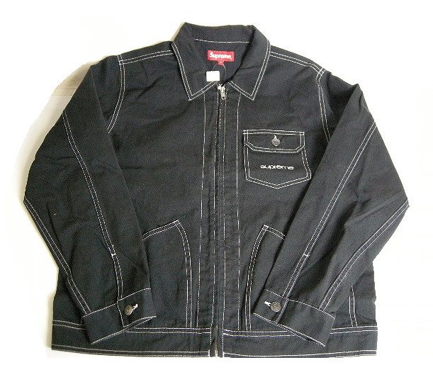 supreme contrast stitch work jacket