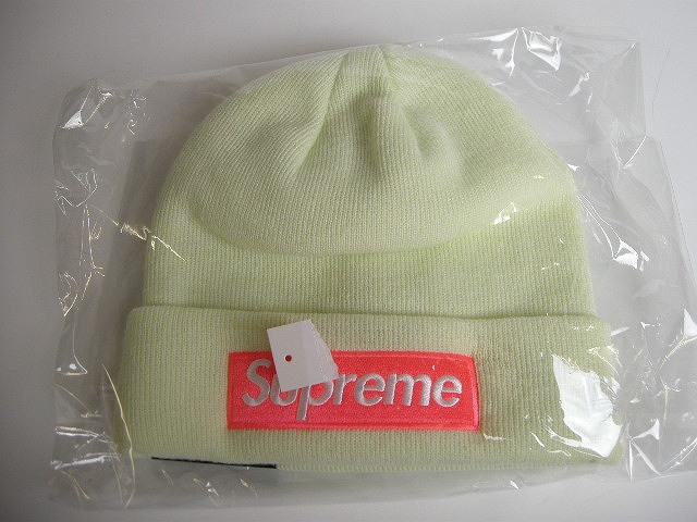 【楽天市場】【2017AW Supreme/シュプリーム/NEW ERA BOX LOGO BEANIE /PALE LIME/ニューエラ