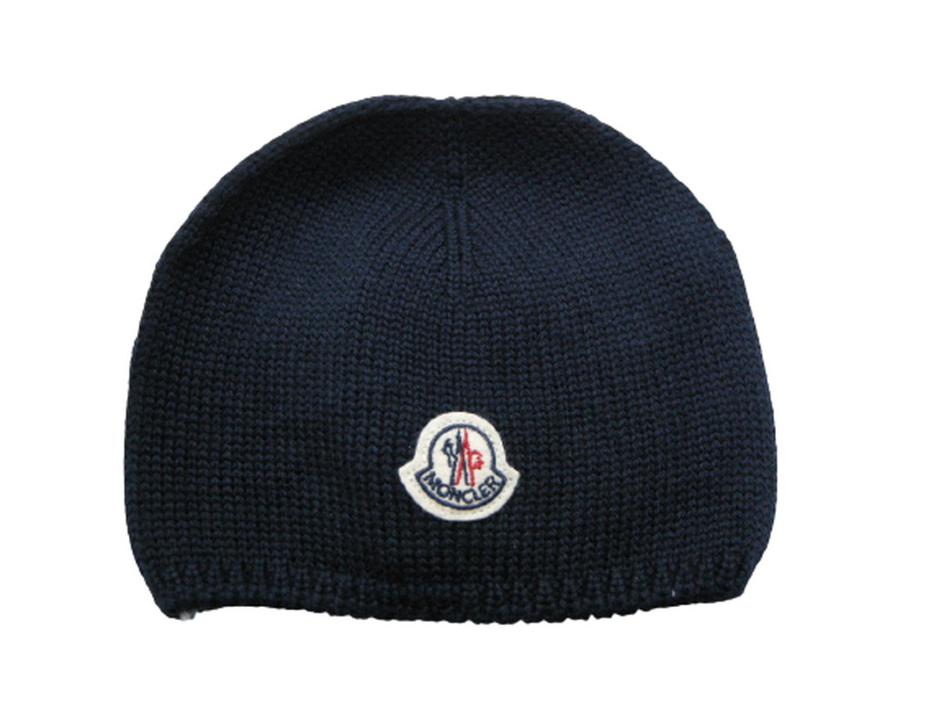 Moncler モンクレール Berretto ベビー ニットキャップ 帽子 ニットcap ワッチキャップ ビーニー ベビーサイズ3xs 2xs Xs 赤ちゃんサイズ 18 19aw 秋冬 778 ダークネイビー系 キッズ Baby Kids 子供 05 969bl 出産祝い プレゼントに ラッピング無料 送料無料