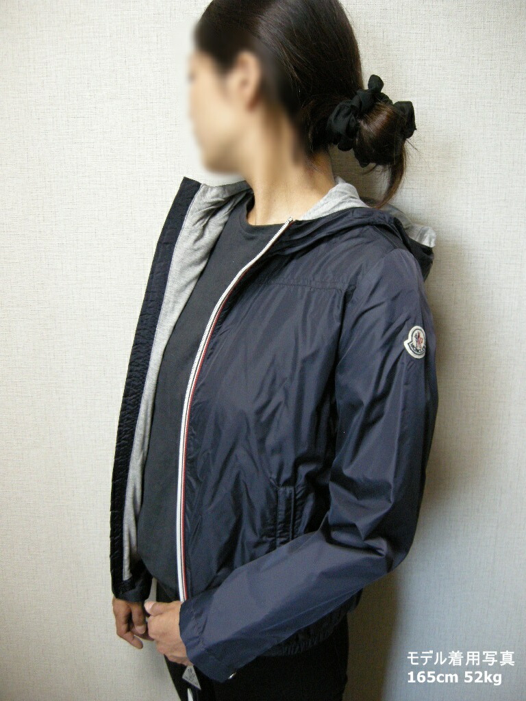 【MONCLER/モンク軌跡/URVILLE/ウルビル/ボンネット付ナイロン上衣/ナイロンパーカー/742/ダークネイビー/キッズ/お坊っちゃん/男の子/御嬢さん)成年者お上さん着付ける可/2016SS/春夏/大いさ12A(レディース00-0好いかげんに】