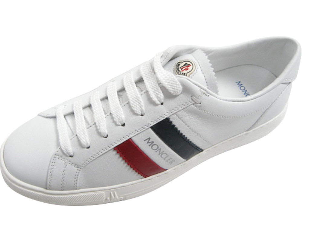 【大人気！】MONCLER☆ホワイトブルーレッドフラットスニーカー MONCLER 【SALE】モンクレール スニーカー ダッド トリコロール