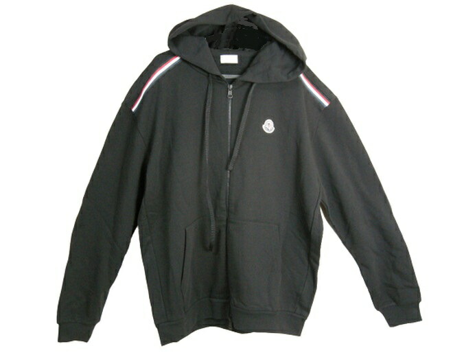 MONCLER☆袖ロゴパッチ フード ジップ パーカー フーディ MONCLER】ロゴ ジップアップ パーカー (MONCLER/パーカー